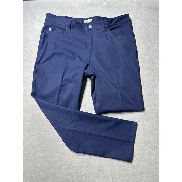 EUC Peter Millar Pants Straight Fit Mens 38x31 Blue Crown Sport Golf Casual - Picture 1 of 8